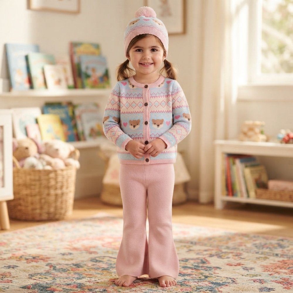 J16741: Girls Knitted 3 Piece Outfit (2-4 Years) J16741: Girls Knitted 3 Piece Outfit (2-4 Years)